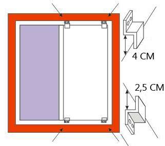 Схема установки москитной сетки на окно